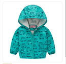 Hooded jacket with print pattern
