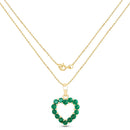 0.48 Carat Genuine Zambian Emerald 10K Yellow Gold Pendant
