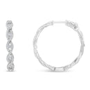 10K White Gold Diamond Hoop Earrings (1 1/2 cttw, H-I Color, I1-I2 Clarity)