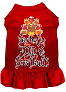 Pet Dog and Cat Dress Screen Printed, "Family, Food & Football"