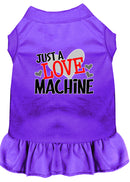 Dog Dress, Pet Dog & Cat Dress Screen Printed, "Just A Love Machine"