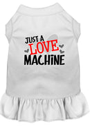 Dog Dress, Pet Dog & Cat Dress Screen Printed, "Just A Love Machine"