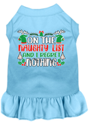 Christmas Pet, Dog and Cat Dress Screen Printed, "On The Naughty List And I Regret Nothing"