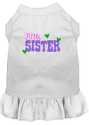 Pet Dog & Cat Dress Screen Printed, "Little Sister"