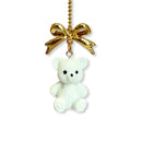 Coquette White Teddy Bear Charm - Tumbler Handle Charm
