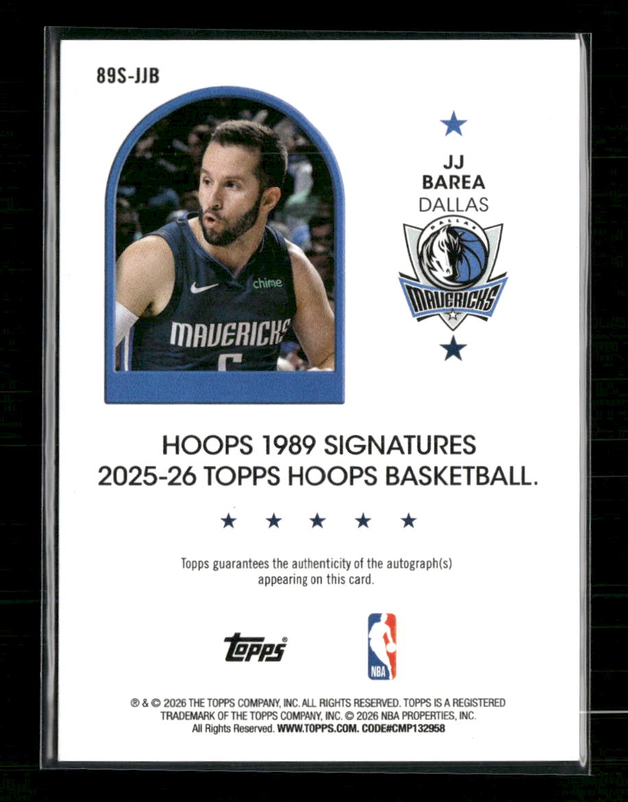 Topps Nba Hoops 1989 Signatures JJ Barea Auto #89S-JJB – Ralphie's