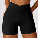 High-Waisted Skinny Hip Raise Yoga Shorts