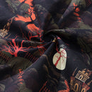Halloween Hawaiian Shirt For Men Midnight Castle Shirt Camp Collar 100% Cotton