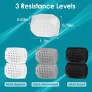 4 Pack Jawline Exerciser for Men Women Jaw Trainer Shaper Sagging Skin Double Chin Reducer with 3 Resistance Levels for Beginners Intermediate Expert