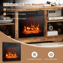 58 Inches TV Stand for Flat Screen TVs Up to 65 Inches with 18 Inches Electric Fireplace Heater