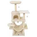 58" Multi-Level Cat Tree Soft Plush Cat Tower with Padded Top Perch