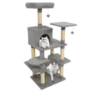 58" Multi-Level Cat Tree Soft Plush Cat Tower with Padded Top Perch