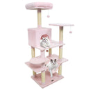 58" Multi-Level Cat Tree Soft Plush Cat Tower with Padded Top Perch