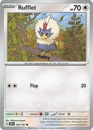 Rufflet 152/191 - SV08 Surging Sparks Reverse Holofoil