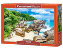 500 Piece Jigsaw Puzzle, La Digue Island, Seychelles, Tropical beach puzzle, Paradise Island, Landscape jigsaw, Adult Puzzle, Castorland B-54251