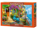 1000 Piece Jigsaw Puzzle, Coastal Life, Mediterranean Village, Italian Riviera puzzle, Seaside, Adult Puzzle, Castorland C-105465-2