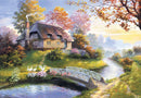 1500 Piece Jigsaw Puzzle, Cottage, Charming Nook, Pond, Countryside, Adult Puzzles, Castorland C-150359-2