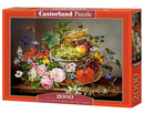 2000 Piece Jigsaw Puzzle, Still Life with Flowers and Fruit Basket, Vintage Oil Painting Style, Fine Art Botanical Brain Teaser, Adult Puzzle, Castorland C-200658-2