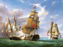 3000 Piece Jigsaw Puzzle, "Combat between the French and the English Vessels", Naval battle, Historical puzzles, Canon battle, Adult Puzzle, Castorland C-300037-2
