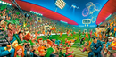 4000 Piece Jigsaw Puzzle, Football Championship, Funny sports puzzle, Soccer Match, Cartoon Chaos Style, Adult Puzzle, Castorland C-400393-2