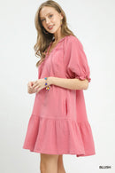 Umgee Cotton Gauze Mini Dress