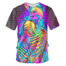 3D Psychedelic Floral Sweat-wicking T-shirt