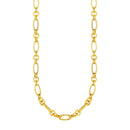 14k Yellow Gold Twisted and Polished Link Necklace