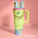 Spring Bunnies Deluxe Tumbler Charm Necklace