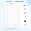 59” Extra Tall Pet Gate Heavy-Duty Metal Cat Gate with Wide Opening-White