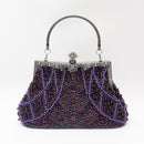 Vintage Handmade Beaded Embroidery Evening Bag For Gowns