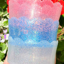 Blue Glitter Scalloped Tumbler Boot