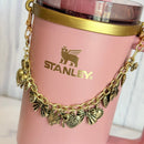 Hearts & Bows Deluxe Tumbler Charm Necklace