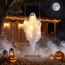 5ft Hanging Swing Ghost Decoration with LED String Lights