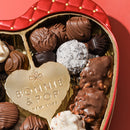 Heart-Shaped Chocolate Gift Tin – Gourmet Assorted Chocolates in Keepsake Red Tin