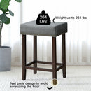 Set of 2 Nailhead Saddle Bar Stools 24 Inch Height