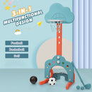 3-in-1 Kids Basketball Hoop Set with Balls