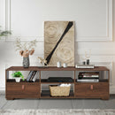 TV Stand Entertainment Media Center Console for TV's up to 60 Inch with Drawers Walnut