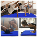 Gymnastics PU Mat Thick Folding Panel Gym Fitness Exercise-Navy