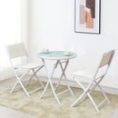 3 Pieces Patio Folding Bistro Set for Balcony or Outdoor Space
