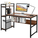 59-Inch Computer Desk Home Office Workstation 4-Tier Storage Shelves