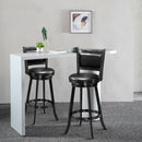 Set of 2 29 Inch Swivel Bar Height Stool Wood Dining Chair Barstool