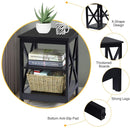 3-Tier X-Design Nightstands with Storage Shelves for Living Room Bedroom