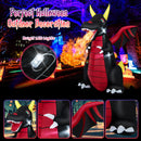 8 Feet Halloween Inflatable Fire Dragon Decoration with LED Lights