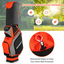 10.5 Inch Golf Stand Bag with 14 Way Dividers and 7 Zippered Pockets