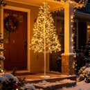 5/6/7 FT Lighted Birch Tree Pre-lit Twig Tree with 240/320/456 Warm White Light LED Lights