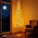 5/6/7 FT Lighted Birch Tree Pre-lit Twig Tree with 240/320/456 Warm White Light LED Lights