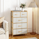 5-Drawer Dresser with Top Shelf for Bedroom-Natural