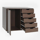 5-Drawer Mobile Storage Cabinet with Adjustable Shelf