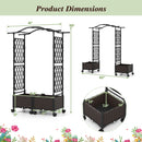 5 FT Self-Watering Planter Boxes with Lattice Trellis and Roof