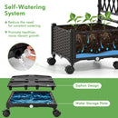 5 FT Self-Watering Planter Boxes with Lattice Trellis and Roof